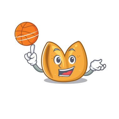 Basketbol ile şans kurabiyesi çizgi film stili