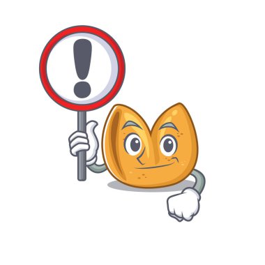 Kader kurabiyesinin çizgi film stili Elindeki işaretle