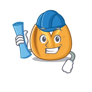 Mimari karikatür tarzında neşeli şans kurabiyesi