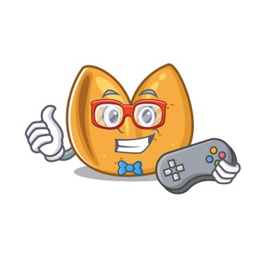 Sevimli inek oyuncu şans kurabiyesi çizgi film karakteri tarzı