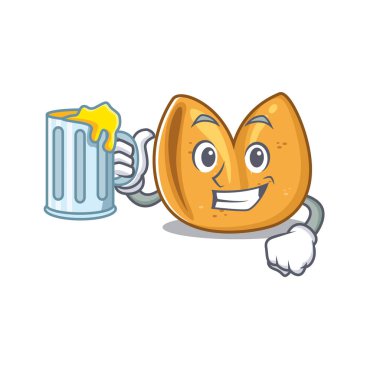 Fal kurabiyesi elinde meyve suyu bardağıyla