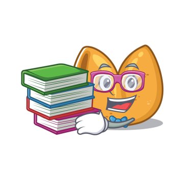 Öğrenciye izole edilmiş çizgi film şans kurabiyesi kitap karakteri getir