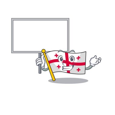 Gülümseyen bayrak Georgia 'nın şirin çizgi film stili Getir tahtasını