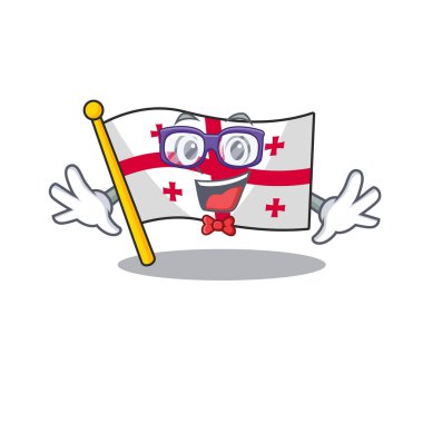 Süper komik inek akıllı bayrak Georgia maskot tarzı