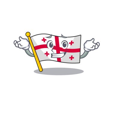 Süper Havalı sırıtan bayrak Georgia maskot tarzı.