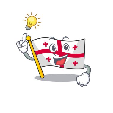 Çizgi film tarzında şirin bir Georgia bayrağı düşün.