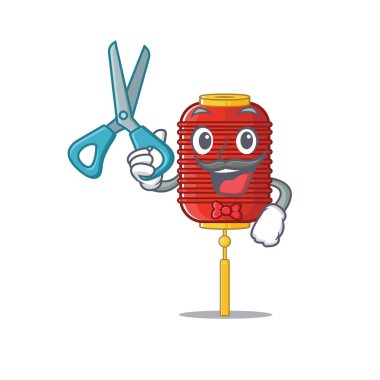 Mutlu Berber Çin Feneri Maskot Karakter Tarzı