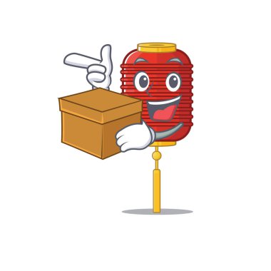 Süper komik Çin feneri çizgi film karakteri tarzıyla