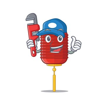 Çizgi film karakteri maskot tasarımı üzerine Plumber Çin feneri