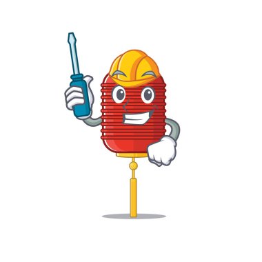 Çizgi film karakteri tarzında sunulan havalı Çin feneri.