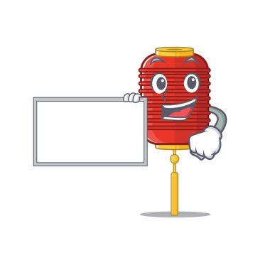 Tahta karikatür karakter tasarım tarzına sahip Çin Feneri