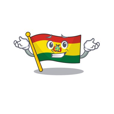 Süper Havalı Sırıtan Guatermala bayrağı Maskot çizgi film stili