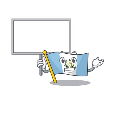 Gülen bayrak Bolivya Sevimli çizgi film stili Getir tahtayı