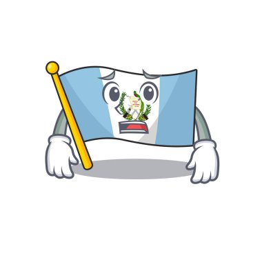 Bayrak Bolivya çizgi film karakteri korkmuş yüz ifadesi sergiliyor