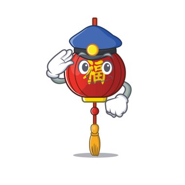 Polis kılığındaki Asya feneri karakteri.