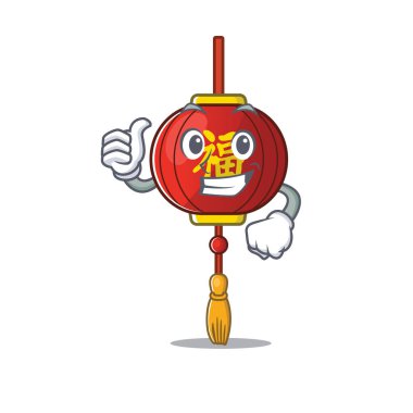 Asya feneri karikatürü başparmak hareketi yapıyor.