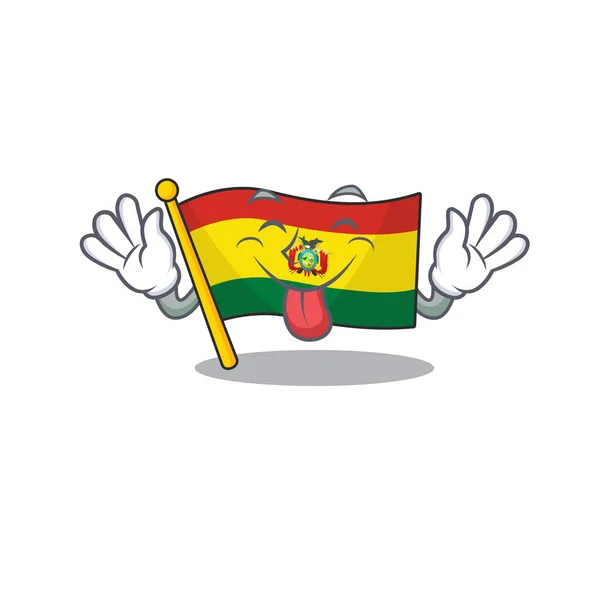 Σούπερ χαριτωμένο σημαία guatermala σχέδιο κινουμένων σχεδίων με γλώσσα έξω — Διανυσματικό Αρχείο