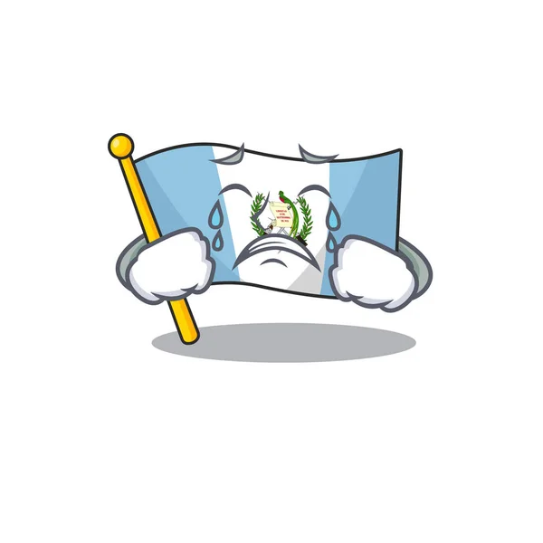 Sad Crying flag bolivia mascot style dessin animé — Image vectorielle