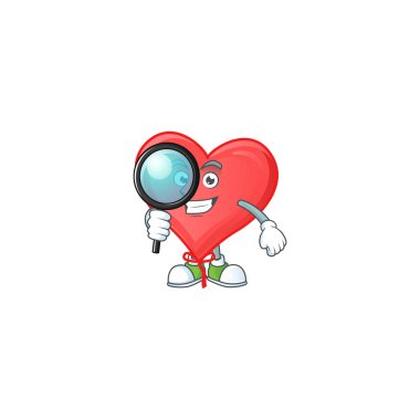 Akıllı Tek göz kırmızı aşk balonu Dedektif çizgi film karakteri tasarımı