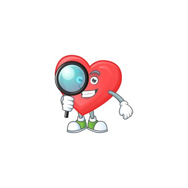 Akıllı Tek göz kırmızı aşk dedektif çizgi film karakteri tasarımı