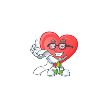 Komik surat, kırmızı aşk çizgi filmi ve menü hazır.