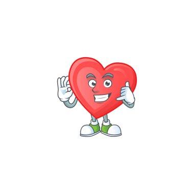 Bana havalı kırmızı aşk çizgi film karakteri tasarımı de.