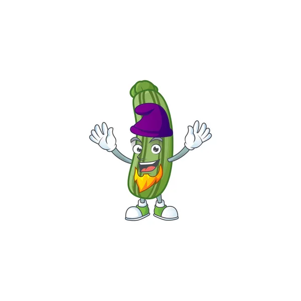 Zucchini mascot cartoon style as a Elf — стоковий вектор