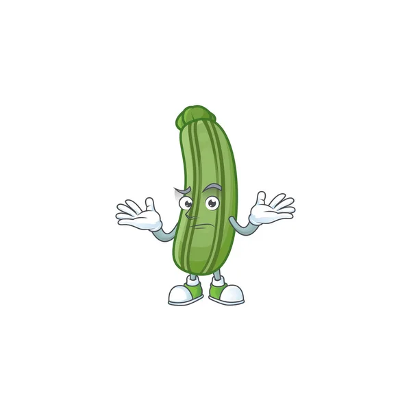 Cool Grinning av zucchini maskot tecknad stil — Stock vektor