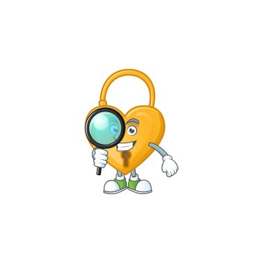 Zeki Tek göz asma kilit dedektif çizgi film karakteri tasarımı