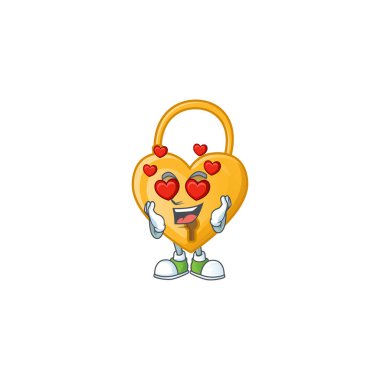 Süper sevimli Aşık olmak asma kilit çizgi film karakteri