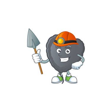 Havalı akıllı madenci siyah aşk balonu karakter tasarımı