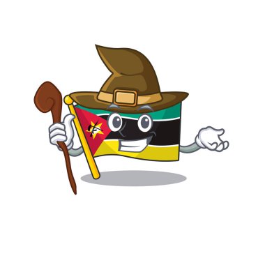 Mutlu Cadılar Bayramı Cadısı Mozambik çizgi film karakteri tarzı