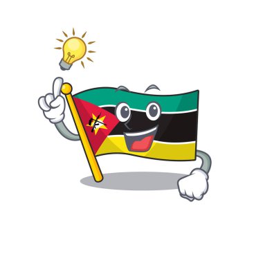 Çizgi film tarzında şirin bir mozambik bayrağı düşün.