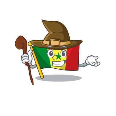 Mutlu Cadılar Bayramı Cadı Bayrağı Senegal çizgi film karakteri tarzı