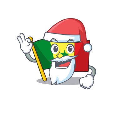 Noel Baba çizgi film karakteri tasarımında Senegal bayrağı