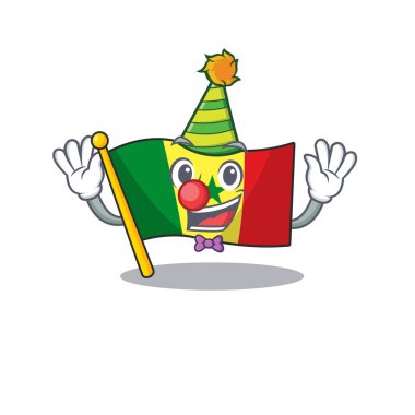 Çizgi film karakteri maskot tasarımına Şirin Palyaço Bayrağı