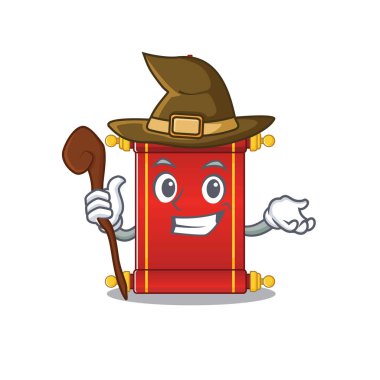 Mutlu Cadılar Bayramı Cadı Çin parşömenleri çizgi film karakteri tarzı