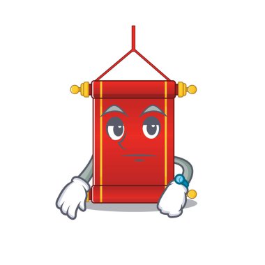 Çizgi film karakteri maskot tasarımında Çince parşömenler bekliyor.