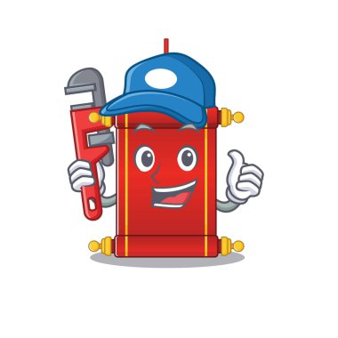 Çizgi film karakteri maskot tasarımı üzerine Plumber Çin parşömenleri