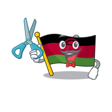 Mutlu Berber bayrağı Malawi maskot karakter tarzı