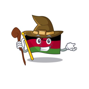 Mutlu Cadılar Bayramı Cadısı Malawi çizgi film karakteri tarzı