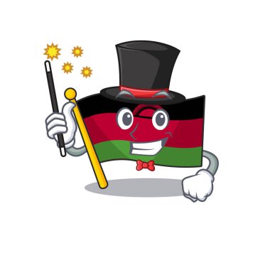 Bayrak Malawi Sihirbazlık stilinin çizgi film karakteri tasarımı