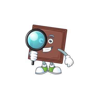 Akıllı tek göz çikolata çubuğu ısırığı dedektif tarzı.