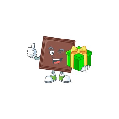 Gülücük Bir ısırık çikolatalı karakter hediye kutusu ile