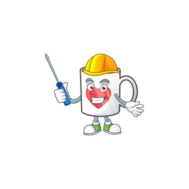 Çizgi film karakteri tarzında güzel bir kahve.