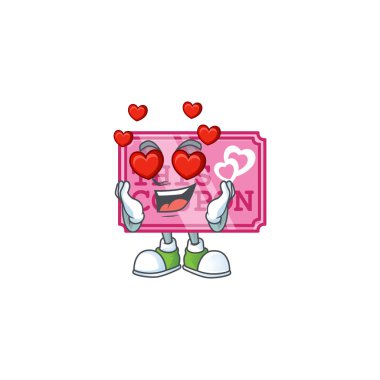 aşık olmak sevimli pembe aşk kuponu çizgi film karakter tasarımı