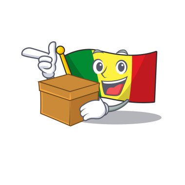 Kutu Süper Komik Bayrak Mali çizgi film karakteri tarzıyla