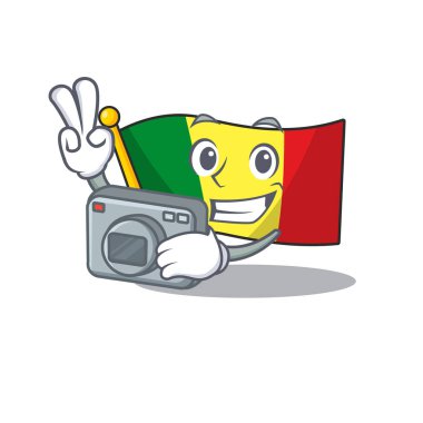 Profesyonel bir fotoğrafçı. Kameralı bir Mali çizgi film karakteri.