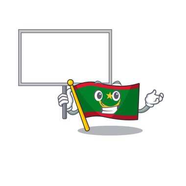 Gülümseyen bayrak mauritania şirin çizgi film stili Getir tahtayı