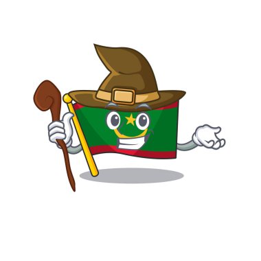 Mutlu Cadılar Bayramı Cadı Bayrağı Mauritania çizgi film karakteri tarzı